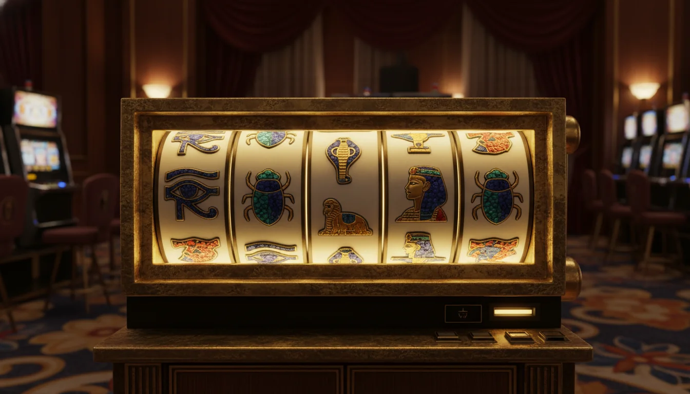 Golden scarab beetle on game screen